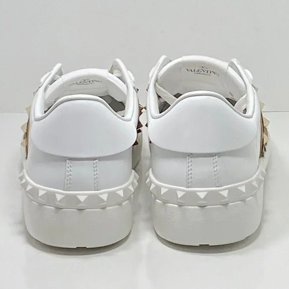 NIB Valentino Garavani Rockstud Untitled Leather & Haircalf Sneaker - Picture 9 of 13